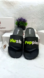 Sandal slop pria wanita motif Hush puppies