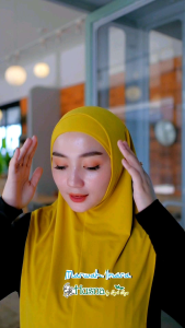 Hijab Bergo MARWAH INARA 2in1 Hijab+Inner HUSNA Bahan jersey premium
