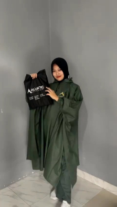 Jas Hujan Ponco + celana Dewasa Kelelawar Terbaik Pria Wanita