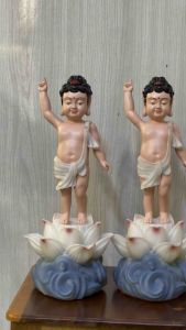 Tượng Đức Phật Đản Sanh Màu trắng 30cm - Minh Đức