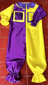 Kostum Baju Badut Jumpsuit Topeng Wig