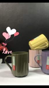 Gelas Cangkir Silikon Tebal 350ml Warna Warni Estetik Hijau Pink Kuning Ungu Tahan Panas Dingin