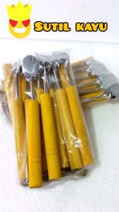 PROMO SUTIL MINI / SODET KUE / SPATULA MINI / SUSUK MINI GAGANG KAYU