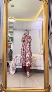 SETELAN TUNIK FATMA RAYON DIAMOND CELANA CRINGKLE