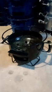 เตาเหล็กเตาอั้งโล่เตาถ่านหมูกะทะเตาทำมาจากถังเเอร์ที่มีคุณภาพ