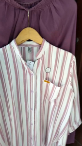 setelan botega crinkle air flow super premium motif salur tangan 7/8