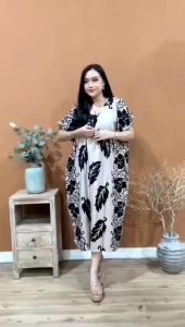 DASTER RAYON JUMBO MOTIF DAUN LD 140 Best Seller Premium model & warna kekinian