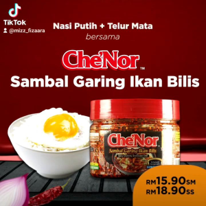 Sambal Garing Ikan Bilis Che Nor 160gram