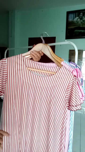 คอกลม แขนซ้อน อก 44"ยาว28" ผ้าไฮกรด เนื้อผ้ายืดได้ (งานไทย)