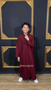 JUBAH ANAK LAKI LAKI BORDIR SIMPEL ELEGANT USIA 3 - 16 TAHUN GAMIS ANAK LAKI LAKI