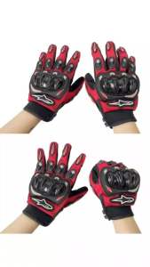 Perforated Motorcycle Mesh Gloves Motocross Racing Full Finger Gloves Sarung Touch Screen