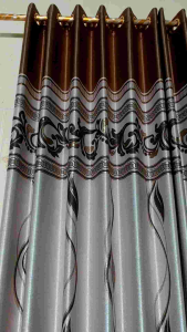 gorden pintu dan jendela blackout print emas / gorden smokring /gorden pintu / gorden jendela