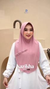 NAZIKHA Daffi Hijab Terbaru Jilbab Instan Premium Kerudung Bergo Ibu Payet Mutiara