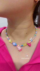 สร้อยคอลูกปัดน่ารัก (เซตกระต่ายชมพู) พร้อมส่งในไทย 🐰🐰