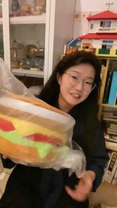 萌趣汉堡收纳凳 (1套) Cute Hamburger Storage Stool  #既可以当凳子😍还能收纳盒的汉堡🍔必须整一个#也太可爱了吧✨.收纳盒#汉堡#有趣的设计🌈.