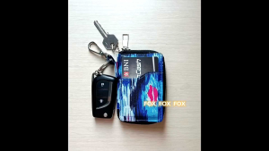 Fox- Dompet Kunci STNK mobil Gantungan kunci Mobil Motor Blue Kiss