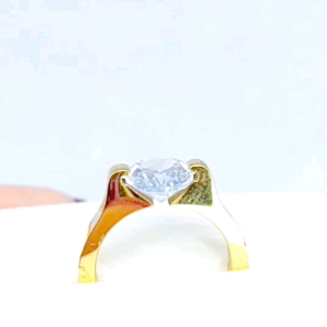 Cincin Titanium Mata Satu Oval Terbaru Import Anti Karat Xpid