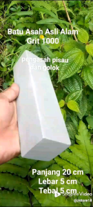 Batu Asah Pengasah Pisau gunting Asli Alam GRIT 1000 Size 20 x 5 x 5 cm