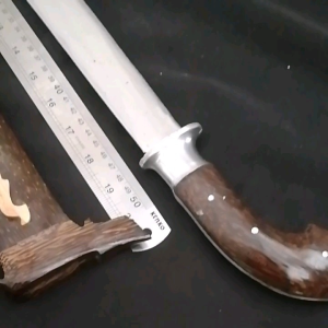 Golok Kebun Baja Duralium & Kayu Aren Panjang Total 67 cm