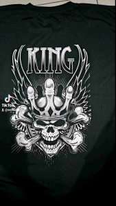 Kaos Atasan oblong pria Lengan pendek Kaos oblong Sablon King Kaos pria / Kaos Oblong/ Baju Kaos Tshirt/ Tshirt pria / Tshirt pria
