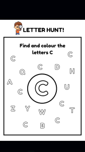 (PDF) Letter Hunt For Kids 3 - 6 worksheet for kids learning preschool montessori