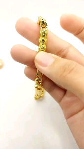 Lắc Tay Nam Nữ Đốt Xích Chạm Đồng Tiền L108 -172 Tubi Cony - Chạm 4D Sáng Bóng - TCH -  Nam