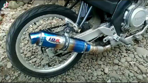 Knalpot racing R9 Mugello Silincer only bonus braket klem