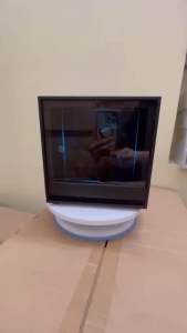 Hộp đựng đồng hồ cơ tự động xoay chất liệu gỗ MDF cao cấp có mặt kính chống bụi H140