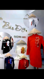 Áo dài nam rồng thêu cao cấp nhiều màu có bigsize