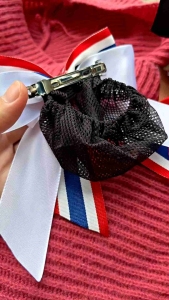 เน็ตผม เน็ตผมโบว์ เน็ตผมโบว์ลายธงชาติ พร้อมส่ง เน็ตผมโบว์สวยๆ งาน DIVน่ารักๆ