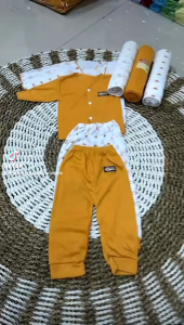 paket perlengkapan bayi baru lahir 50pcs seri Mustard SNI