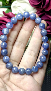(Certificate) Premium Grade Natural Blue Tanzanite 8mm+ (证书) 极品紫蓝坦桑蓝宝石手串 8mm+
