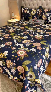 SUPER KING SYAQIST PREMIUM PRINTED CADAR BEDDING PRINTED BEDDING BEDSHEET PATCHWORK 3IN1