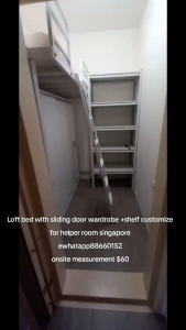 Loft bed customize for helper room singapore/maidbed/store room /utility