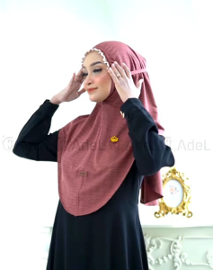 Sabrina Adel jilbab instan bergo daily tali belakang non pet premium