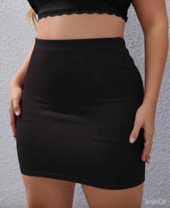 Plus Size Mini Sweat Skirt (Sweat Skirt)