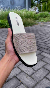 Sandal slop rajut wanita fladeo | sendal premium murah