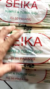 Sumpit Bambu + Tusuk Gigi Steril / Higenis isi 50 pasang