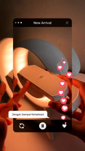 Gum Store Speaker Bluetooth Led Ambient Light Lampu Tidur Lampu Meja Wireless Charging Portable