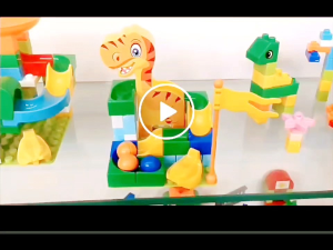 200pcsBig Size Building Blocks Marble Race Run Animal Theme Toys For Kids Children