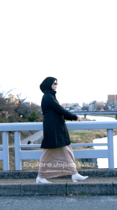 HIJACKET - Jaket Series Genova Black 2 In 1 Looks / Jaket Wanita Bolak - Balik / Jaket Panjang Wanita Bahan Micro Quilting Parachute