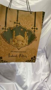 Papaebag craft motif IDUL FITRI size 26x12x33 (1 LUSIN isi 12 pcs)