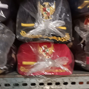 Topi Pria Dewasa Double Meesh Jaring Padi Kapas Garuda Indonesia Warna Hitam Merah Cream Cocok untuk Pegawai Negeri Sipil PNS Lurah Camat Carik Guru Kepala Sekolah
