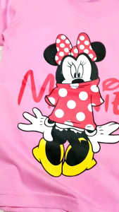 KFS 46 Atasan Baju Anak Perempuan Kaos Minnie Mouse Pink