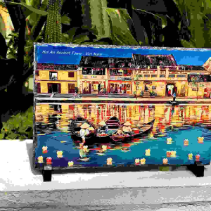 Bộ Tranh Đá Thiên Nhiên in tranh vẽ phong cảnh Việt Nam - Quà Tặng Lưu Niệm Trang Trí