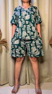 XL TO 2XL LESLIE TERNO V NECK SHORT WITH 2 SIDE POCKET