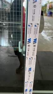 หน้าต่างเลื่อน UPVC สีขาว กระจกใส ขนาด 1.00X1.00 ม.