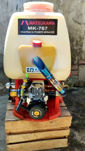 knalpot mesin semprot 2tak racing Thailand sprayer TU 26 model bambu runcing(biru)