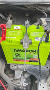 แบตใหม่เพิ่งเข้า Amaron รุ่นGO 55B24L-45ahขนาดยาว24 กว้าง13 สูง23 เซนติเมตร รับประกัน 1 ปี