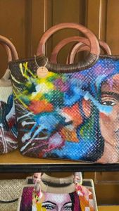 Laura hand painted bag by our great artist with unique design/ Pandan bag/ Bayong bag/ Native bag